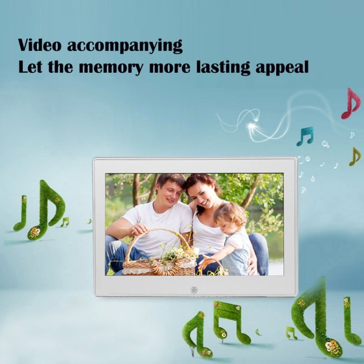 7 inch LED Display Multi-media Digital Photo Frame with Holder & Music & Movie Player, Support USB / SD / SDHC / MMC Card Input(Silver)