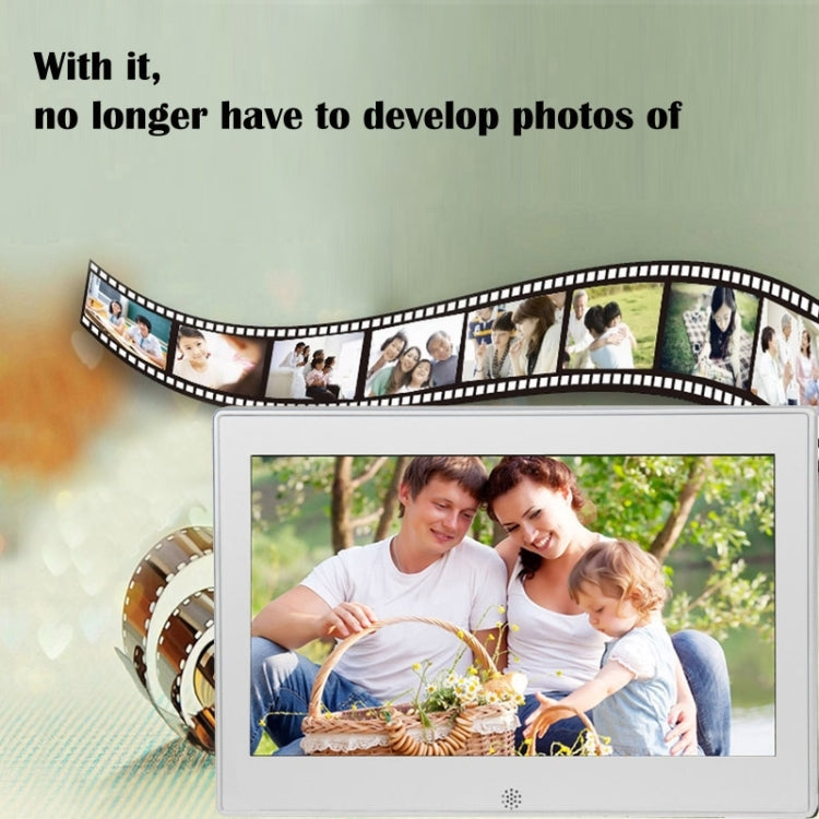 7 inch LED Display Multi-media Digital Photo Frame with Holder & Music & Movie Player, Support USB / SD / SDHC / MMC Card Input(Silver)