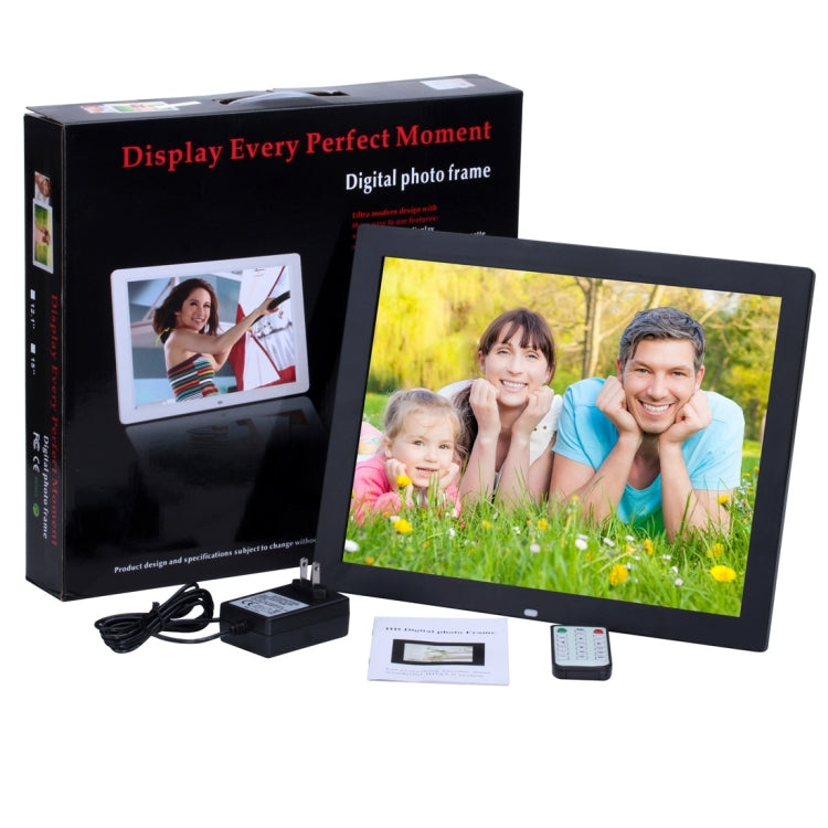 14 inch HD LED Screen Digital Photo Frame with Holder & Remote Control, Allwinner, Alarm Clock / MP3 / MP4 / Movie Player
