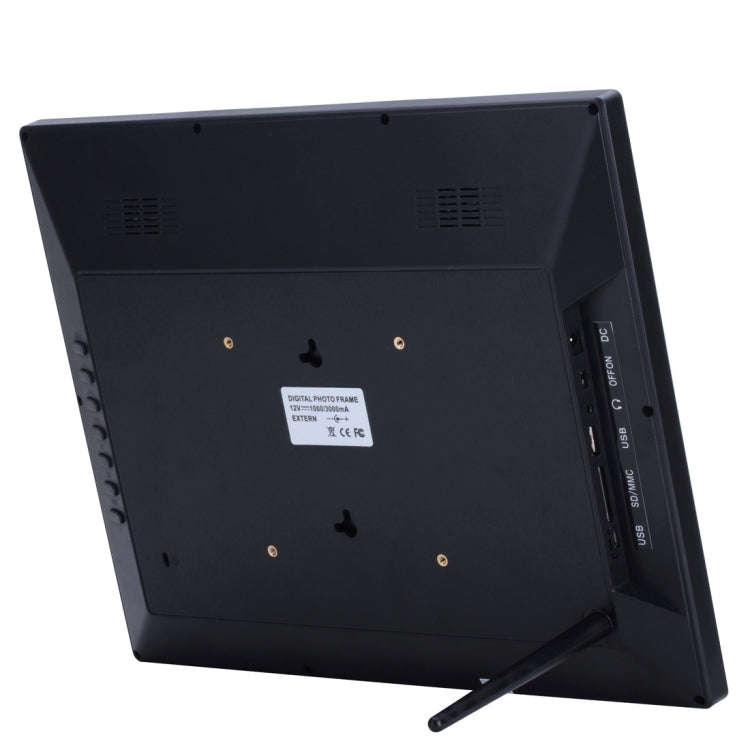 15 inch HD LED Screen Digital Photo Frame with Holder & Remote Control, Allwinner, Alarm Clock / MP3 / MP4 / Movie Player