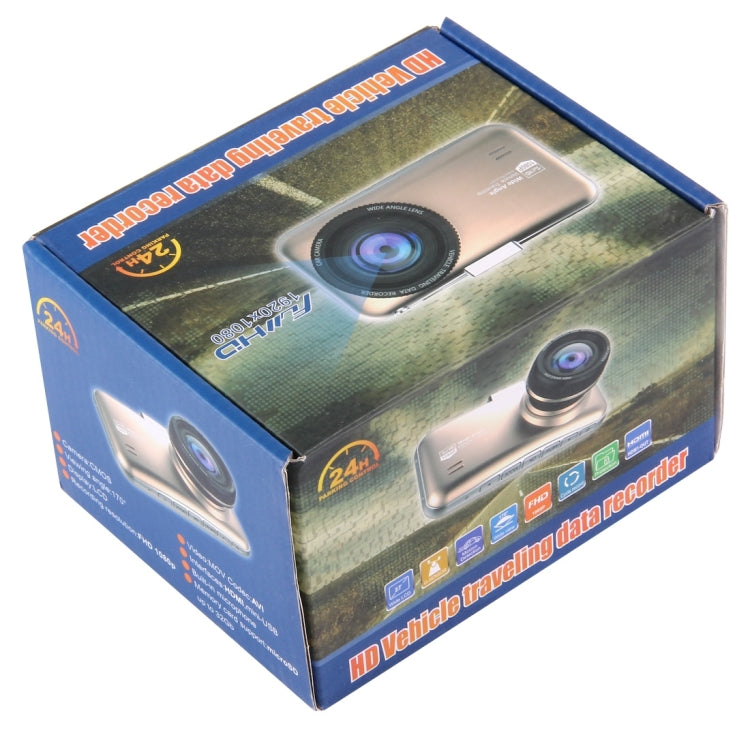 4.3 inch HD TFT Monitor Dual Channels Cameras Car DVR Video Recorder Reversing Rearview Mirror(Black)