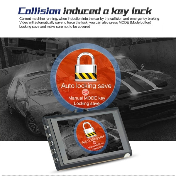 GEBITE G660 Full HD 1080P 3.0 inch Screen Display Vehicle DVR, 160 Degree Wide Angle Viewing, Support Loop Recording / Motion Detection / G-sensor / Lock Screen Function / Night Vision / Parking Guard