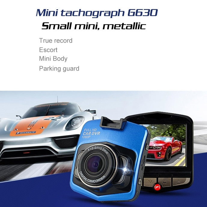 GEBITE G630 Full HD 1080P 2.4 inch Screen Display Mini Vehicle DVR, 140 Degree Wide Angle Viewing, Support Loop Recording / Motion Detection / Lock Screen Function / Parking Guard