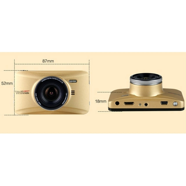 GEBITE G690 Full HD 1080P 3.0 inch Screen Display Vehicle DVR, 170 Degree Wide Angle Viewing Support Loop Recording / Motion Detection / HDMI Output / Lock Screen Function / Parking Guard / Night Vision / G-Sensor