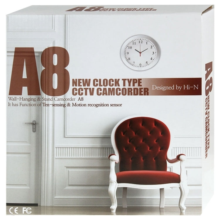 A8 HD 720P WiFi Wall Clock Camera DVR