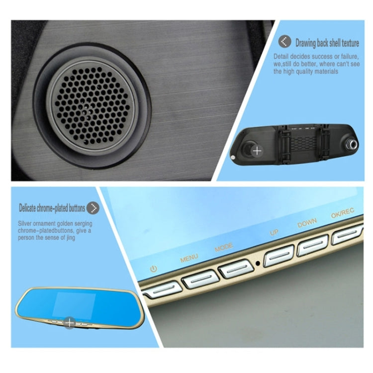 GEBITE G870S Full HD 1080P 4.3 inch Screen Display Vehicle DVR, Support Loop Recording / Motion Detection / Front & Back Camera / HDMI Output / Lock Screen Function / G-Sensor