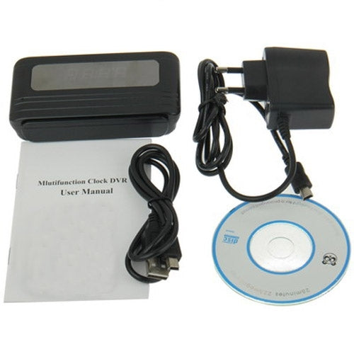 R6 1080P H.264 Fashion Safety Alarm Clock WiFi Camera, Alarm Clock / Date Display / Night Vision  / Motion Detection / Video Recording Function, Support TF Card(Black)