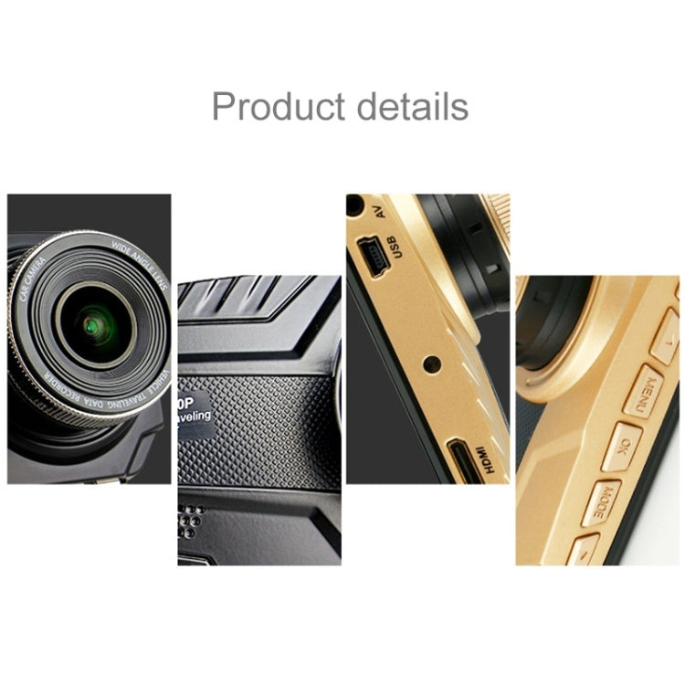 GEBITE G695 Full HD 1080P 2.4 inch Screen Display Vehicle DVR, 170 Degree Wide Angle Viewing, Support Loop Recording / Motion Detection / Parking Guard / G-Sensor / Lock Screen Function