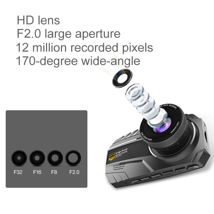 GEBITE G695 Full HD 1080P 2.4 inch Screen Display Vehicle DVR, 170 Degree Wide Angle Viewing, Support Loop Recording / Motion Detection / Parking Guard / G-Sensor / Lock Screen Function