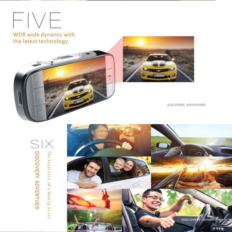 DISCOVERY DC200 SUPER HD 1296P 2.7inch Car DVR Recorder , 170 Degree Wide Viewing Angle , Support Loop Recording / Motion Detection / G-Sensor / Seamless Recording / Instant Mute Function