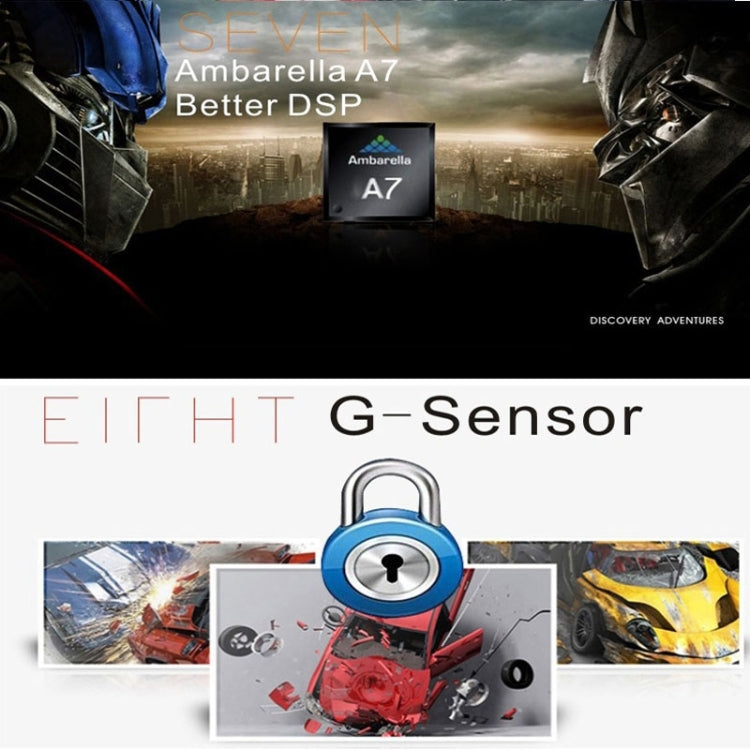 DISCOVERY DC200 SUPER HD 1296P 2.7inch Car DVR Recorder , 170 Degree Wide Viewing Angle , Support Loop Recording / Motion Detection / G-Sensor / Seamless Recording / Instant Mute Function