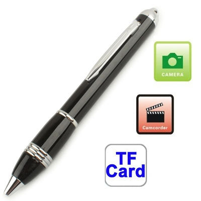 Pen Style DVR with Motion Detection function, Support TF Card, Recording resolution: 1280x960 pixels(Black)