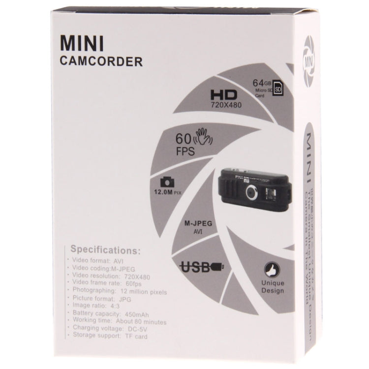 Full HD 1080P Mini Thumb DV Camcorder with TF Card Slot