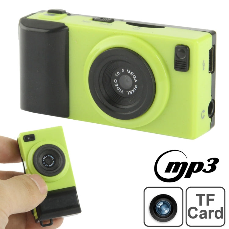 DV02 Camera Style Mini DVR / MP3 Player, 0.3 Mega Pixels Camera, Support TF Card