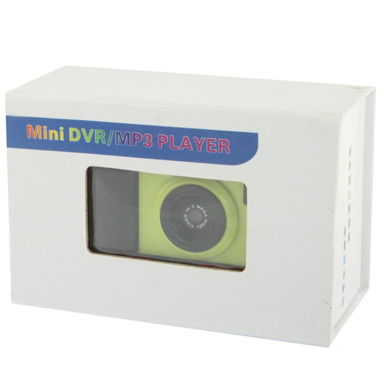 DV02 Camera Style Mini DVR / MP3 Player, 0.3 Mega Pixels Camera, Support TF Card