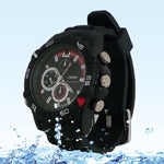 Waterproof 720P HD DVR Watch, Support PC Camera Function, Built-in 4GB Memory, Video Resolution: 1280*720(Black)