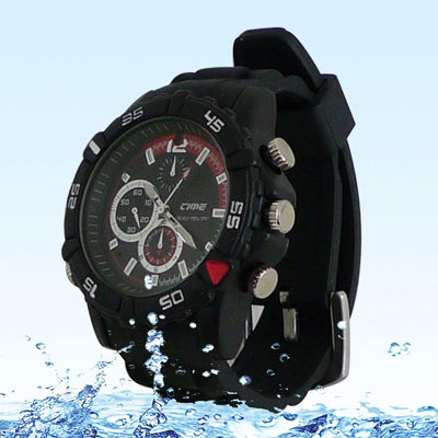 Waterproof 720P HD DVR Watch, Support PC Camera Function, Built-in 4GB Memory, Video Resolution: 1280*720(Black)
