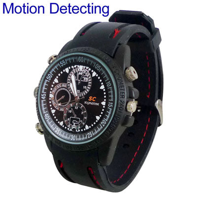 Waterproof Mini DVR Wrist Watch Recorder Camera, Support Motion Detecting Function, Built in 4GB memory, Format: AVI 720*480,30fps.