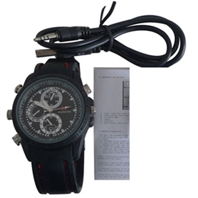 Waterproof Mini DVR Wrist Watch Recorder Camera, Support Motion Detecting Function, Built in 4GB memory, Format: AVI 720*480,30fps.