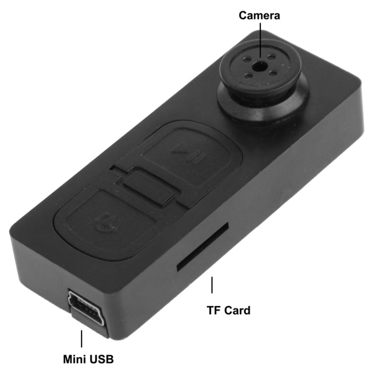 480P Mini Button DV Camera with Vibration Function, Support TF Card (S918)(Black)