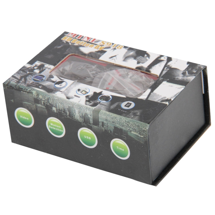 480P Mini Button DV Camera with Vibration Function, Support TF Card (S918)(Black)