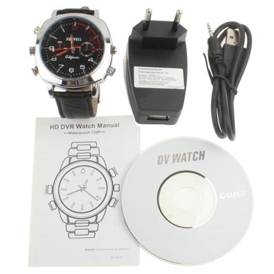 Waterproof 1080P HD DVR Wrist Watch Recorder Camera, Support PC Camera Function, Built in 4GB memory