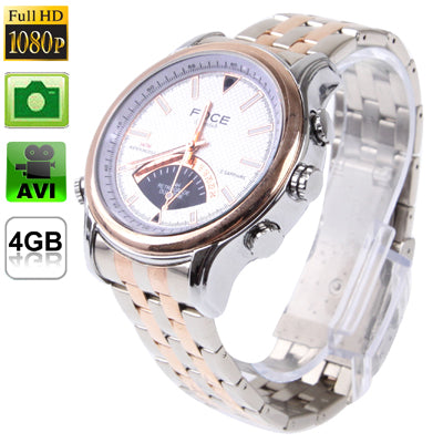 1080P  DV DVR Camcorder Watch with Night Vision / Motion Detection Auto Recording / Voice Recording / Photo Taking Function , Built-in 4GB Memory, AVI Video Format