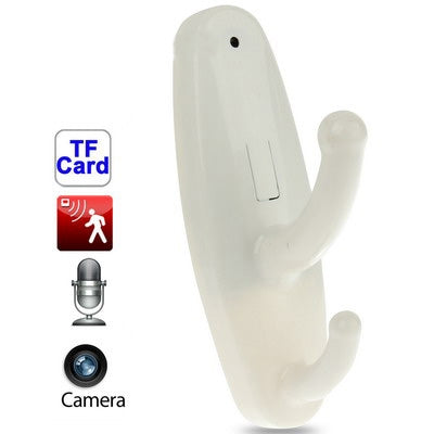 J018 White , 720x480 Clothes Hook Camera Mini DV Digital Video Camera With Motion Detection(White)