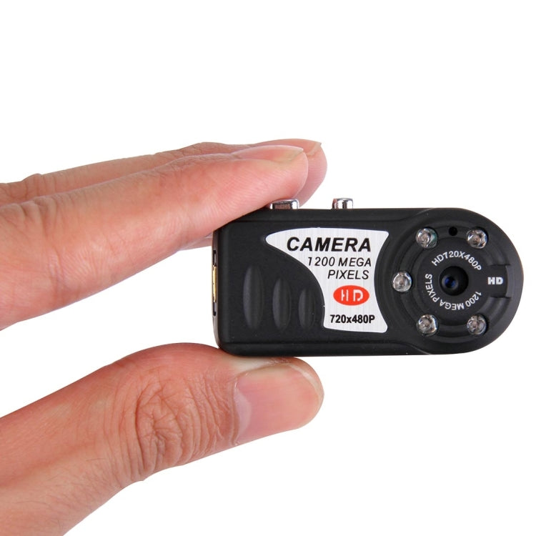 720*480P Mini Metal Thumb DV Camcorder Sport Camera with Night Vision & TF Card Slot & 5 LED, Built in Microphone(Black)