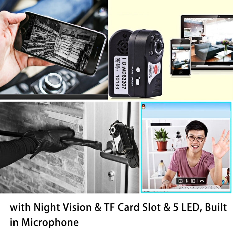 720*480P Mini Metal Thumb DV Camcorder Sport Camera with Night Vision & TF Card Slot & 5 LED, Built in Microphone(Black)