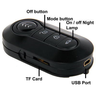 Ultra-HD 1080P Remote Control Camcorder Camera Mini DV with Night Vision / Motion Detection / Record / Shock Status Function, Support TF Card (K1)(Black)