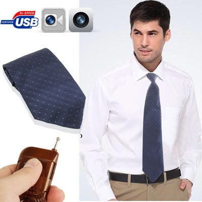 Necktie Type Stealth 720 x 480 Resolution Camera, Support Remote Control Shooting and Recording, Free 4GB TF Card and Memory(Black)