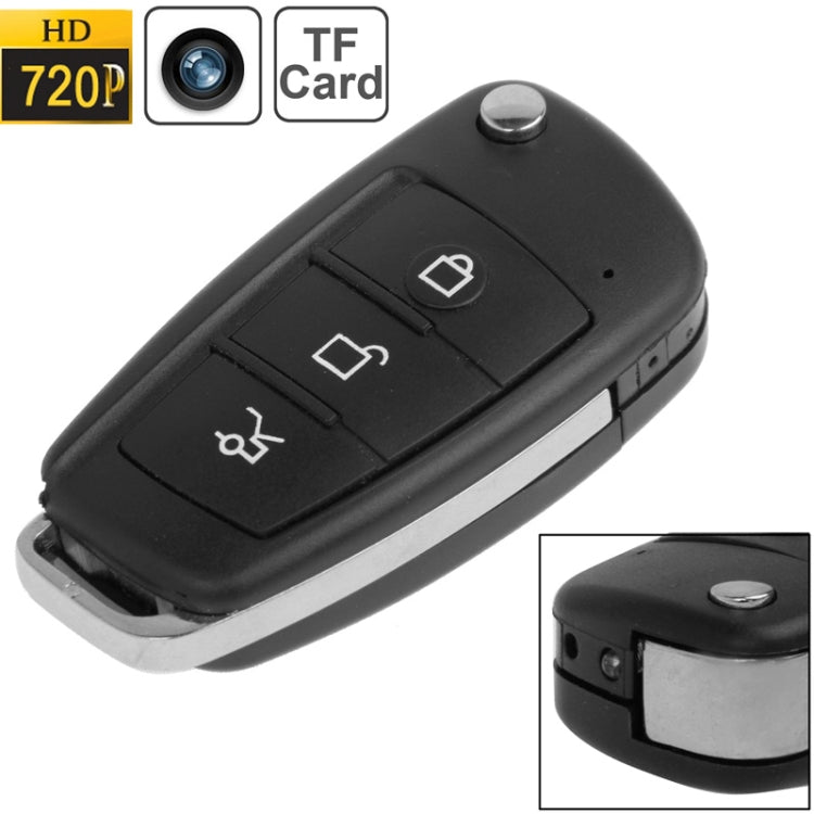 CCD S820 HD 1280x1024 pixel Car Key Mini Camera with Night Vision, Support Photo Taking / Video Recording / Motion Detection / TF Card(Black)