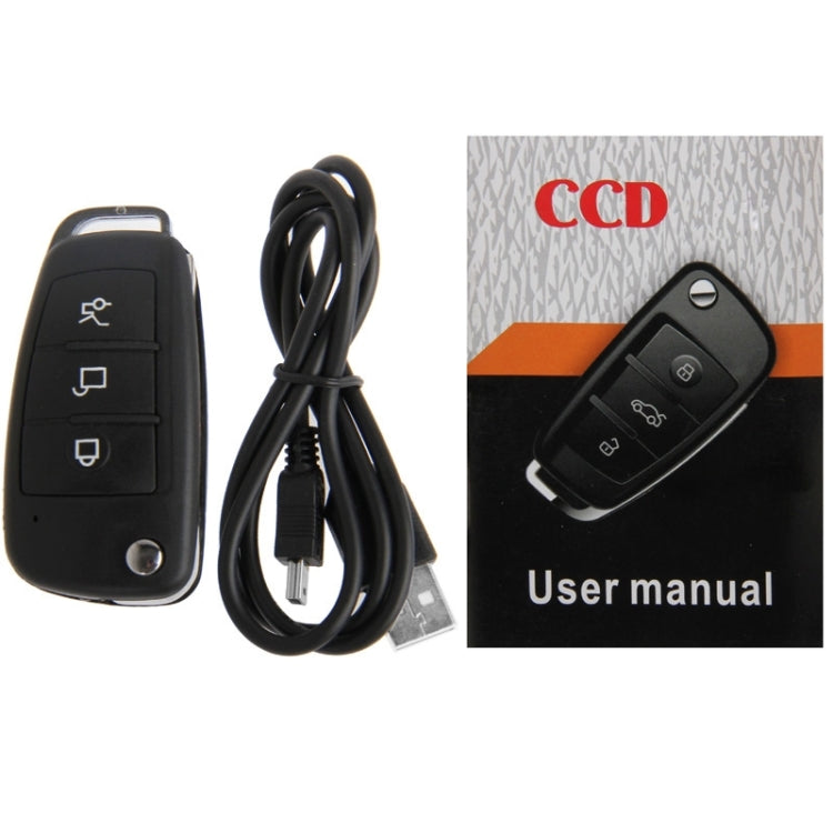 CCD S820 HD 1280x1024 pixel Car Key Mini Camera with Night Vision, Support Photo Taking / Video Recording / Motion Detection / TF Card(Black)