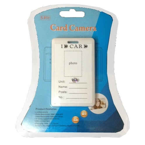 Mini DVR ID Card Work Permit Camera, Built in 4GB(White)