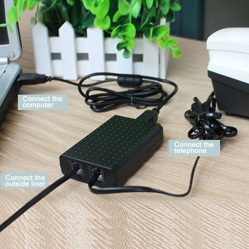 Mini PC USB VoIP Telephone Call Recorder Vonage Cable Digital Phone Voice Activated(Black)