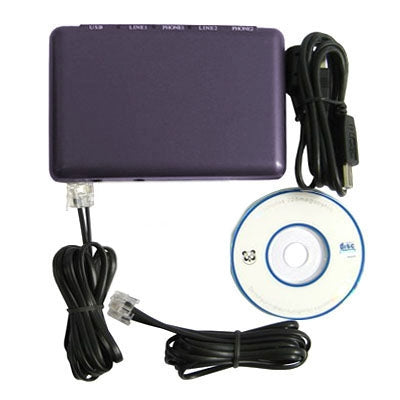 USB Telephone Recorder (Dual recordingï¼šSupports 2 telephone recording)