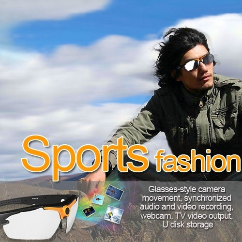 HD 720P Sports Sunglass 5.0 Megapixel  Camera, 170 Degree Wide Angle HD Lens(Black)