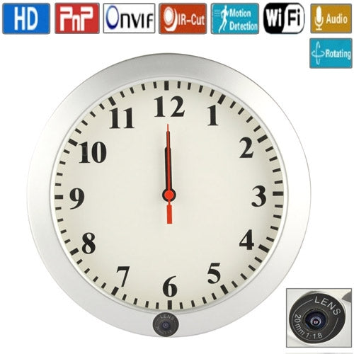 720P WIFI Wall Clock Camera DVR