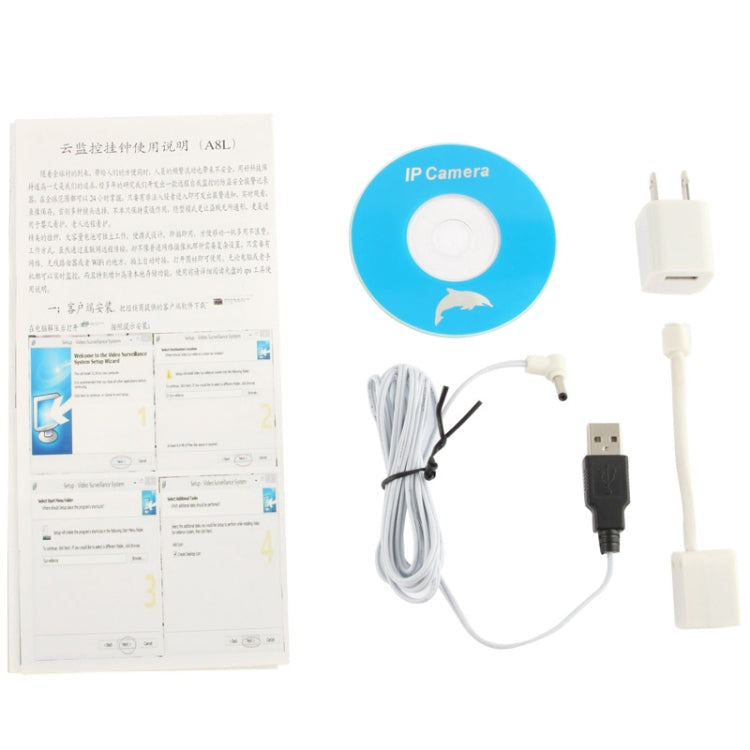 720P WIFI Wall Clock Camera DVR
