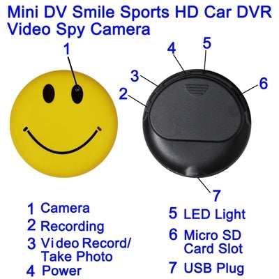 Mini DV Smile Sports HD Car DVR Video Camera