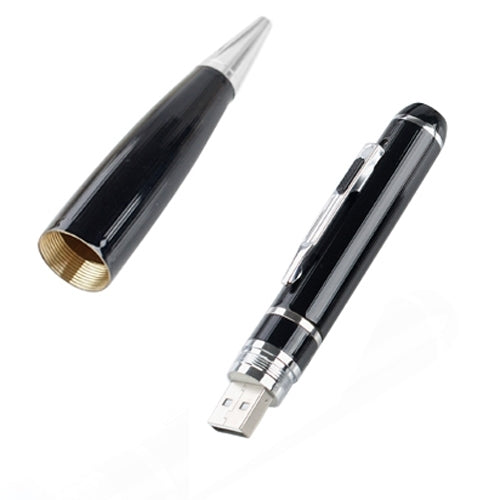 16G H.264 HD 1920x1080 / 30fps, USB 2.0 Mini DV Pen with Video Recording / Photo Shooting / Sound Recording Function, Support TF Card(Black)