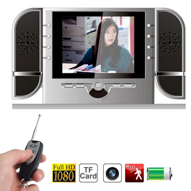 720P Multi-function Clock IR Camera DVR Photograph with Remote-Control(Silver)
