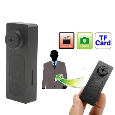 Mini S918 HD Button DV Video Recorder Camera, with Vibration function and TF Card Slot, Product Size: 60x23x17mm(Black)