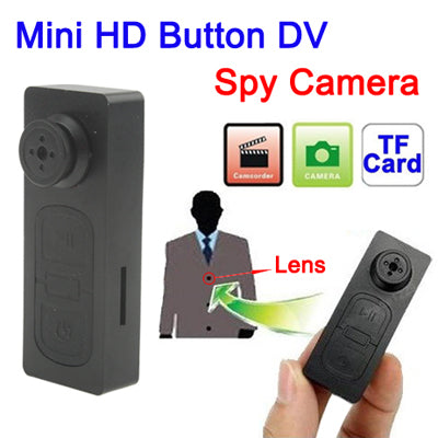 Mini S918 HD Button DV Video Recorder Camera, with Vibration function and TF Card Slot, Product Size: 60x23x17mm(Black)