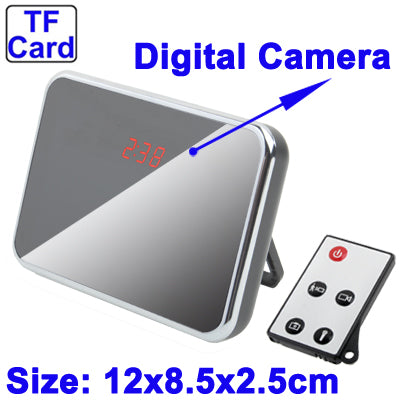 Clock DV Security  Camera DVR Motion Detector with Remote-Control , Support TF Card