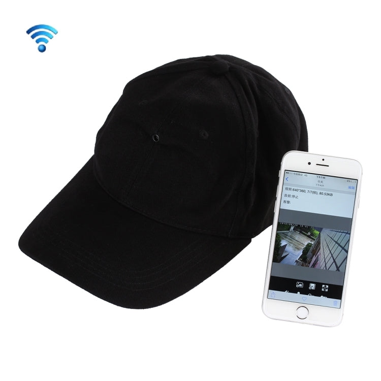 C-wifi V1.1 High Resolution IP-CAM Hat WiFi Camera, Support TF Card(Black)