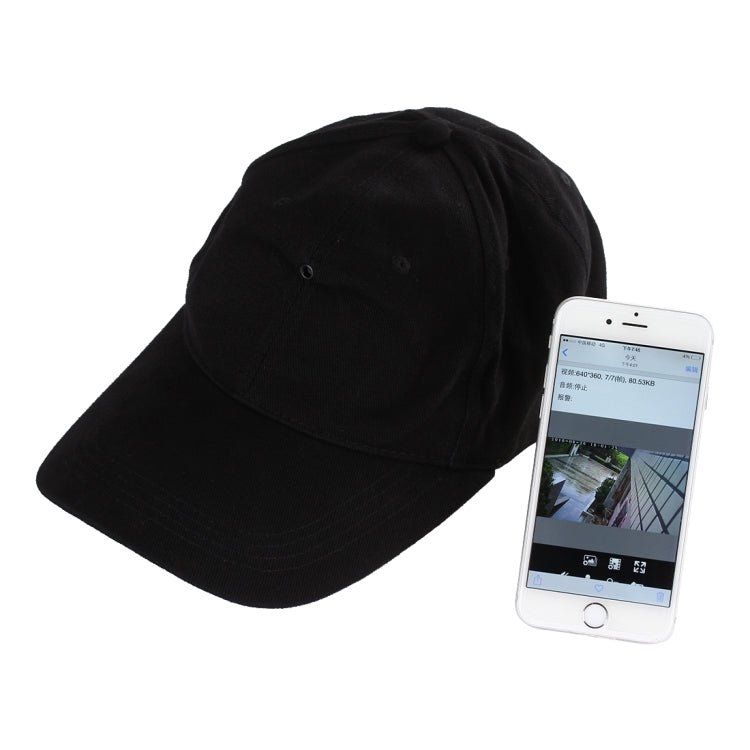 C-wifi V1.1 High Resolution IP-CAM Hat WiFi Camera, Support TF Card(Black)