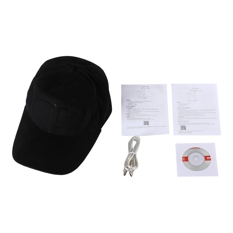 C-wifi V1.1 High Resolution IP-CAM Hat WiFi Camera, Support TF Card(Black)