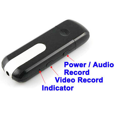Driver Camera Mini DV U8 USB Disk DVR Motion Detection with TF Card Slot(Black)
